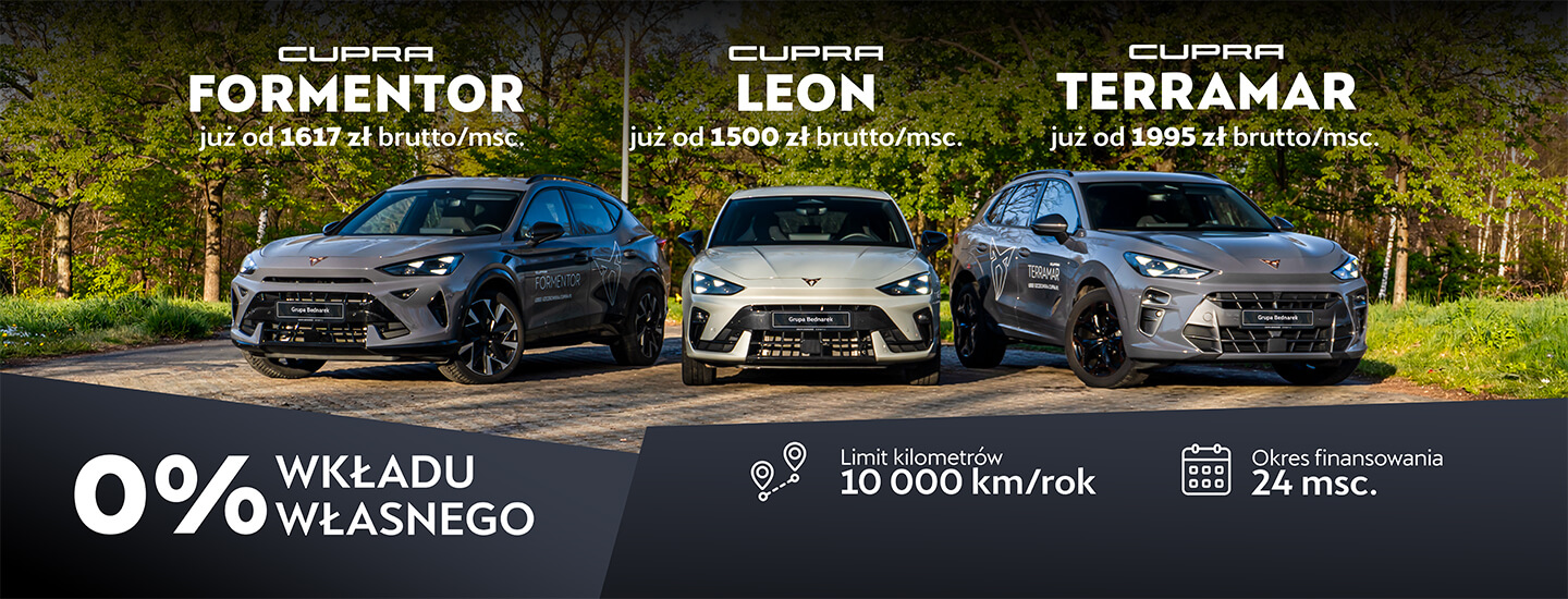 Modele CUPRA najem długoterminowy